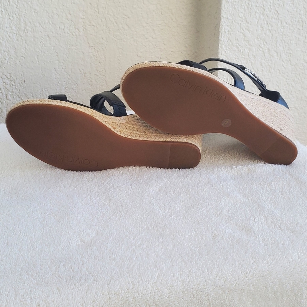 Calvin Klein Wedge Sandals with Zipper - Picture 4 of 4